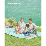 NEU Picknickdecke 300 x 200 cm wasserdicht grün-weiß