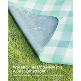 NEU Picknickdecke 300 x 200 cm wasserdicht grün-weiß