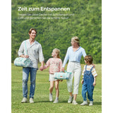 NEU Picknickdecke 300 x 200 cm wasserdicht grün-weiß