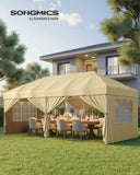 NEU Faltpavillon 3 x 6 m 6 Seitenwände beige