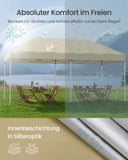 NEU Faltpavillon 3 x 6 m 6 Seitenwände beige