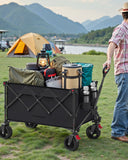 NEU Handwagen faltbar 150L mit Griff tintenschwarz