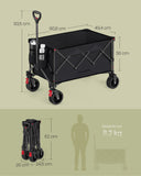 NEU Handwagen faltbar 150L mit Griff tintenschwarz