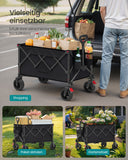 NEU Handwagen faltbar 150L mit Griff tintenschwarz
