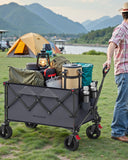 NEU Handwagen faltbar mit Griff und Rollen schiefergrau