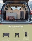 NEU Handwagen faltbar mit Griff und Rollen schiefergrau