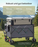 NEU Handwagen faltbar mit Griff und Rollen schiefergrau