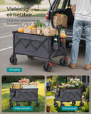 NEU Handwagen faltbar mit Griff und Rollen schiefergrau