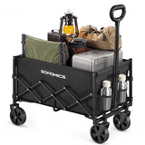 NEU Handwagen faltbar 150L Rollen tintenschwarz