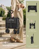 NEU Handwagen faltbar 150L Rollen tintenschwarz