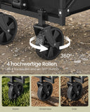 NEU Handwagen faltbar 150L Rollen tintenschwarz