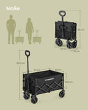 NEU Handwagen faltbar 150L Rollen tintenschwarz