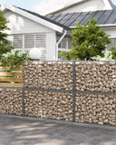 Neu Gabionen 36,5 x 26 cm Eschenschwarz