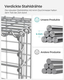 NEU 3er-Set Drahtkorb mit 5 x 10 cm Maschenweite silber