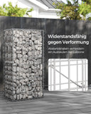 NEU 3er-Set Gabionenkörbe mit 5 x 10 cm Maschenweite silber