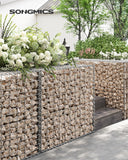NEU 3er-Set Gabionenkörbe 100 x 30 x 30 cm silber