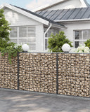 NEU 3er-Set Gabionenkörbe 100 x 30 x 30 cm silber