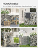 NEU 3er-Set Gabionenkörbe 100 x 30 x 30 cm silber