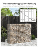 NEU 4er-Set Gabionenkörbe 100 x 80 x 30 cm silber