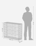 NEU 4er-Set Gabionenkörbe 100 x 80 x 30 cm silber