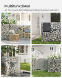 NEU 4er-Set Gabionenkörbe 100 x 80 x 30 cm silber