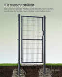 NEU Gartentor abschließbar 106 x 180 cm grau
