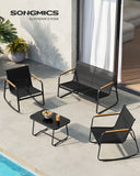 NEU Gartenmöbel Set 2 Schaukelstühle Tisch