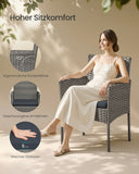 NEU Gartenmöbel Set Polyrattan grau