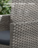 NEU Gartenmöbel Set Polyrattan grau