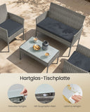 NEU Gartenmöbel Set Polyrattan grau
