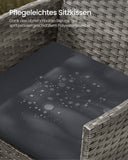 NEU Gartenmöbel Set Polyrattan grau