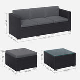 NEU Gartenmöbel Set Ecksofa Polyrattan