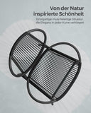 NEU 3er-Set Balkonmöbel mit Tisch und 2 Stühlen tintenschwarz