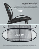 NEU Gartenbank 2-Sitzer PE-Rattan tintenschwarz