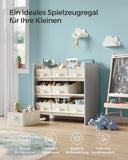 NEU Kinderregal mit 9 Aufbewahrungsboxen aus Vliesstoff taubengrau