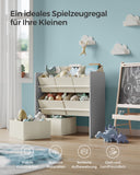 NEU Kinderregal mit 7 Aufbewahrungsboxen aus Vliesstoff taubengrau