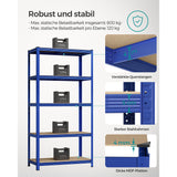 NEU 2er-Set Lagerregal 200 cm hoch blau