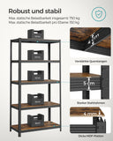NEU Standregal mit 5 Ablagen in Industrie-Design 200 x 120 x 60 cm blau