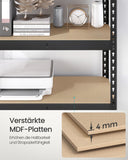 NEU Schwerlastregal mit 5 Ablagen 30 x 75 x 150 cm schwarz