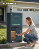 NEU Briefkasten mit Paketfach für Sendungen anthrazit