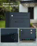 NEU Briefkasten mit Paketfach für Sendungen anthrazit