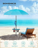 NEU Sonnenschirm UPF 50+ beidseitig um 30° knickbar ohne Ständer blau