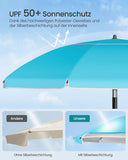 NEU Sonnenschirm UPF 50+ beidseitig um 30° knickbar ohne Ständer blau