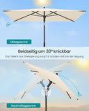 NEU Sonnenschirm 190 x 120 cm beige