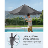 NEU Sonnenschirm beidseitig um 30° knickbar grau