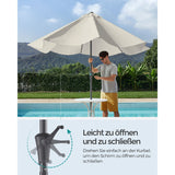 NEU Sonnenschirm beidseitig um 30° knickbar beige