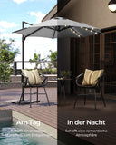 NEU Ampelschirm 300cm mit Solar-LED-Beleuchtung