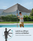 NEU Balkonschirm rechteckig ohne Ständer 200 x 150 cm grau