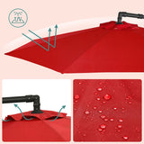 NEU Sonnenschirm 300 cm UPF 50+ Kurbel