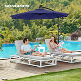 NEU Sonnenschirm LED 3 m UPF 50+ mit Ständer